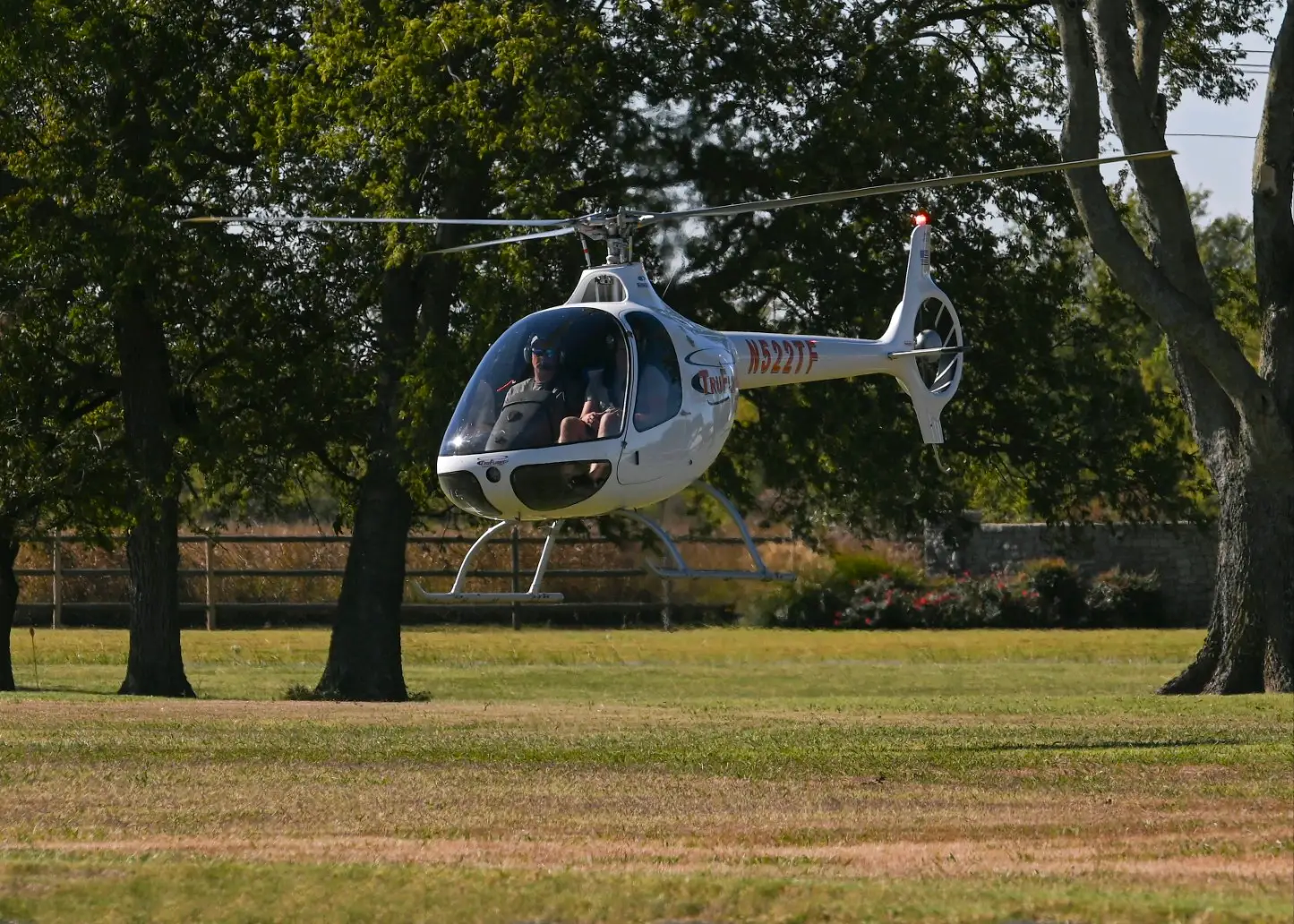 Helicopter Taking Off at TruFlight Academy in Dallas, Texas