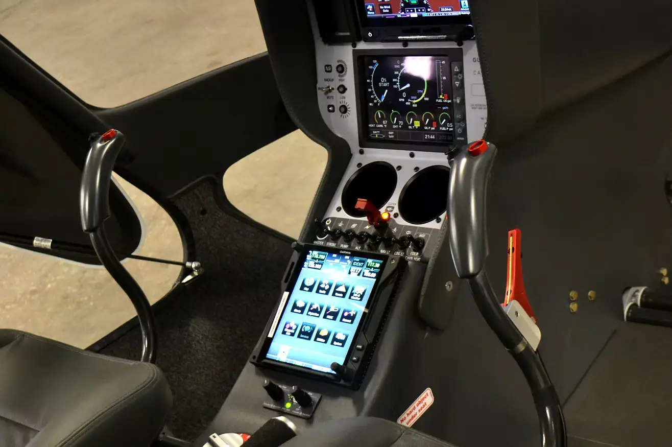 Instrument panel of a Cabri G2 helicopter